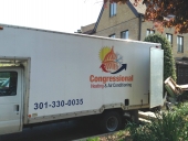 Heating, Air conditioning, HVAC services in Maryland and Northern Virginia Our close container truck while doing HVAC Installation System for Office